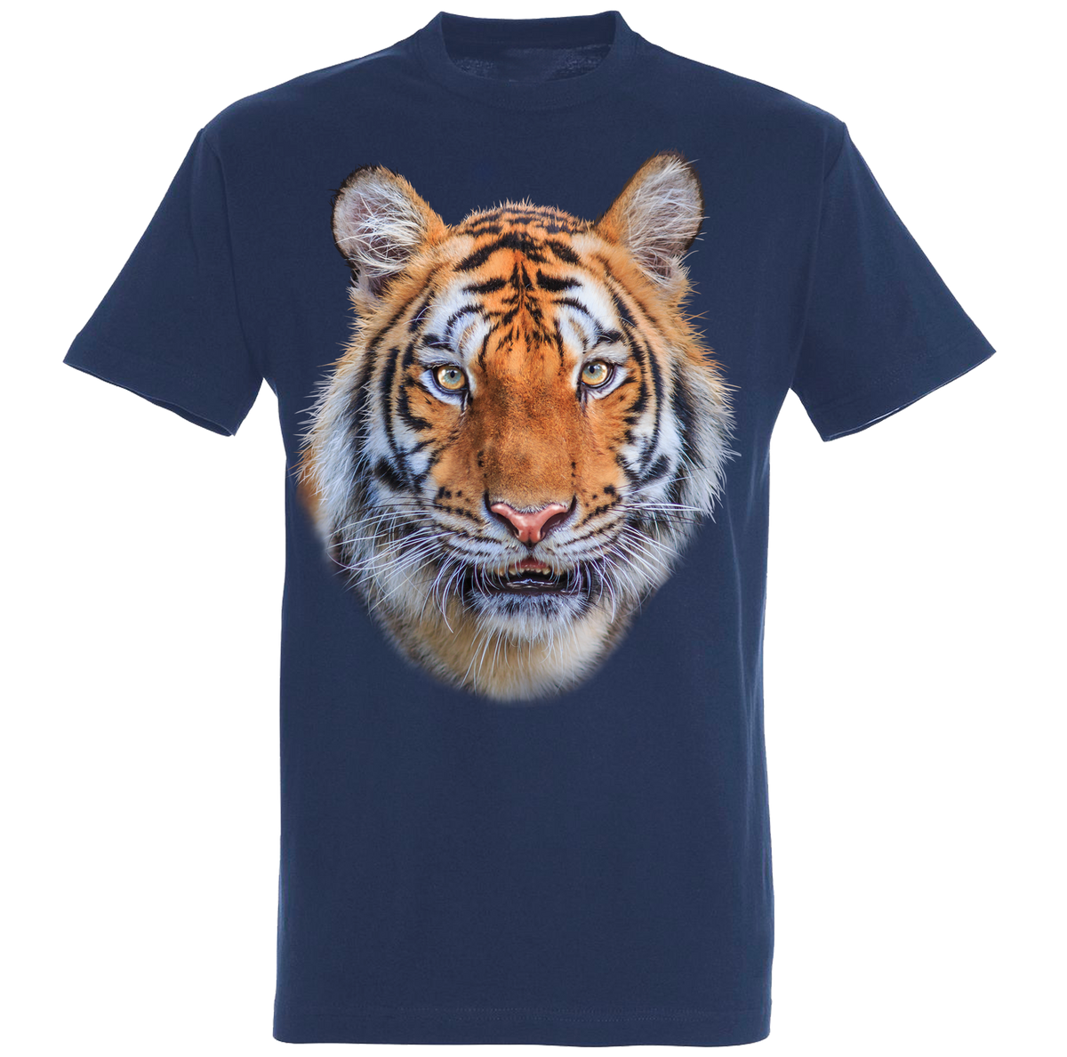 Fraysfield Collections Unisex Tiger Face Graphic T-Shirt Autumn / L