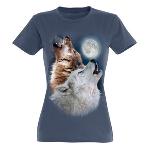 Wolf Howling T-Shirt Women