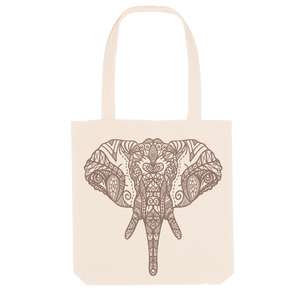 Elephant Mandala Tote Bag